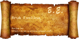 Bruk Evelina névjegykártya